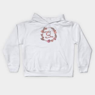 Letter Q Rose Pink Initial Monogram - Letter q Kids Hoodie